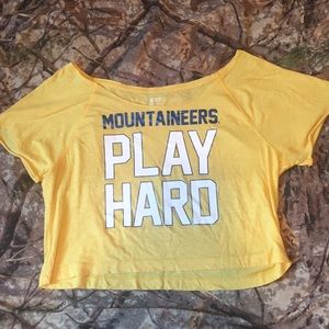 Victoria’s Secret PINK wvu mountaineers crop top